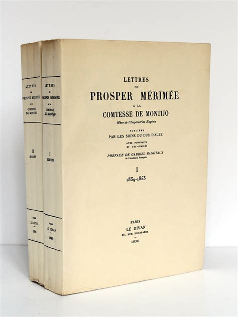 Lettres de prosper mérimée à la comtesse de montijo. - Ein handbuch der anatomie für kunststudenten.