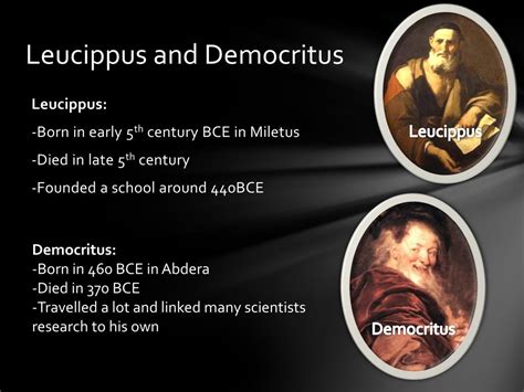 Leucippus and democritus' theory