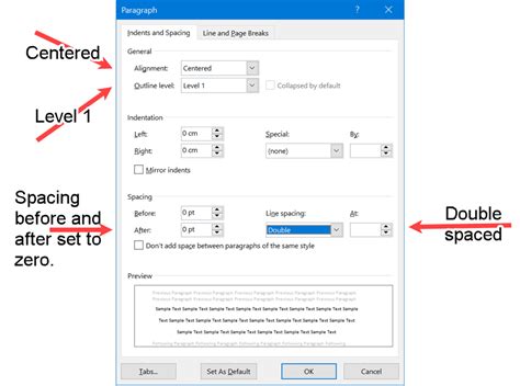Level 1 heading in APA format created quickly using Microsoft Word!