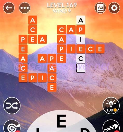 Wordscapes level 96 is in the Ravine group, Canyon pac