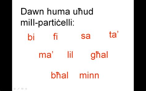 Level 9 - Il-Partiċelli Mqassra (Particles Summarized) - Il-Malti …