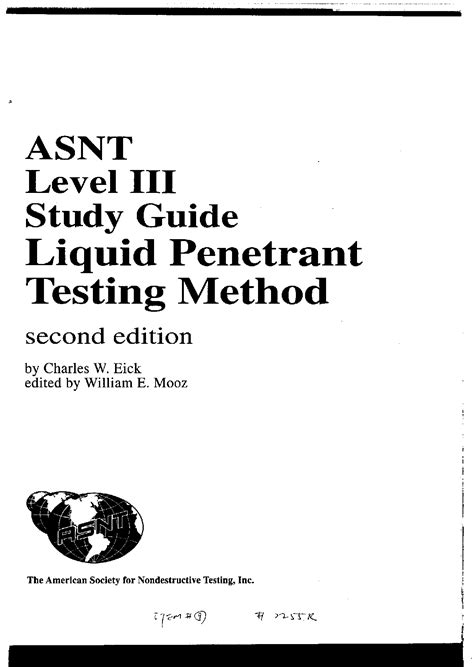 Level iii study guide liquid penetrant testing. - Katalog römischer münzen von pompejus bis romulus.