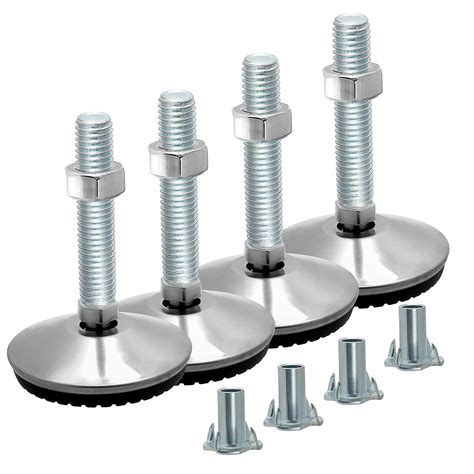 Leveling feet. Anwenk Leveling Feet Heavy Duty Furniture Levelers Adjustable Table Leg Leveler w/Lock Nuts for Furniture,Table, Cabinets, Workbench,Shelving Units and More (8Pack) 4.4 out of 5 stars 3,770 $51.99 $ 51 . 99 