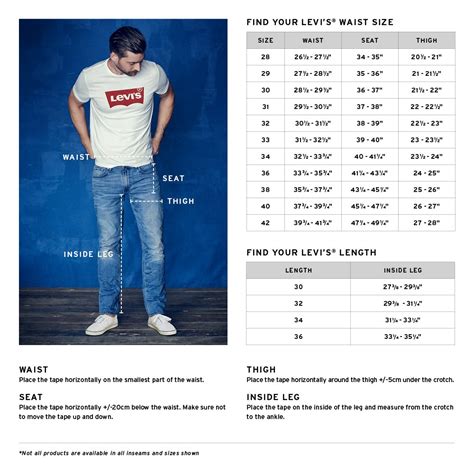 Levi's Size Chart Men