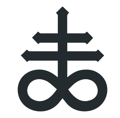 Leviathans cross. In alchemy, it is the symbol for brimstone. Yep. Which is pretty much it's tie in to Satanism. I have it tattooed on my left arm, it is for me a reminder that as smart as we think we are, we get things wrong, and I made a sterling silver ring with it, to broadcast to other Satanists that I am a Satanist without proclaiming it to the rest of the ... 