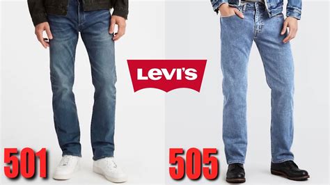 Levis 505 vs 501. The difference between the Levi’s 505 and 514 jeans is the 514 jeans have a little extra room in the thighs than the 505 jeans (but neither is a tight fit). The 505 jeans are built to sit at the waist while the 514 jeans are built to sit slightly below the waist. The 505 jeans have a 16″ leg opening and the 514 jeans have a 16.5″ leg opening. 