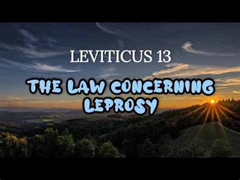 Leviticus 13 nkjv. 1 And the LORD spoke to Moses and Aaron, saying: 2 "When a man has on the skin of his body a swelling, a a scab, or a bright spot, and it becomes on the skin of his body like a 1 leprous sore, b then he shall be brought to Aaron the priest or to one of his sons the priests. 3 "The priest shall examine the sore on the skin of the body; and if the... 