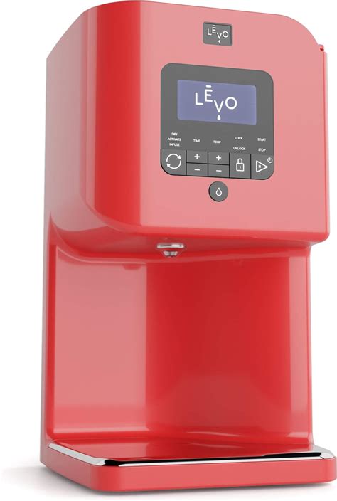 The LEVO II is a countertop oil infusion machine. Its compact design takes up about as much shelf real estate as a family-sized rice cooker, and it's available in a range of contemporary colors. A LEVO II can hold about a quarter ounce of crushed herbs, and can produce up to 19 ounces, or just over 2 cups, of infused oil..