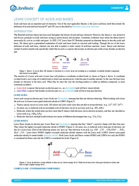 Lewis concept of acid and base pdf.  This theory generalizes acid-base ...