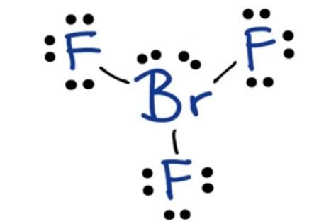 The Lewis structure shows two single Br-F bonds a