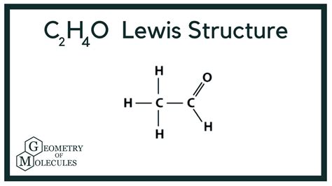 C2H4O is a chemical formula for ethylene oxide. It is also known as vinyl alcohol, and to find out its Lewis Structure, we first look at the total number of valence electrons for this molecule. Using our step-by-step approach, we then determine the arrangement of atoms and electron pairs in the C2H4O molecule. 