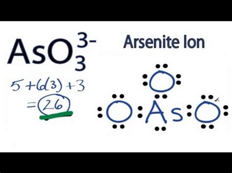 Lewis structure for aso3 3-. Here’s the best way to solve it. Complete the Lewis dot structure for AsO 33 - Complete the molecule by connecting arsenic and the oxygen atoms with the appropriate bonds. Inclu square brackets to denote the overall charge. Complete the Lewis dot structure for H, SO (in which H is bonded to O). Complete the molecule by placing a sultur atom ... 