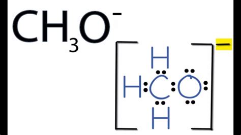 Lewis structure of ch3o-. In the Lewis structure of CH3OH, the carbon atom is surrounded by four regions of electron density: three sigma bonds with hydrogen atoms and one sigma bond with the oxygen atom. The oxygen atom, on the other hand, has two lone pairs of electrons. These lone pairs affect the overall geometry of the molecule. 