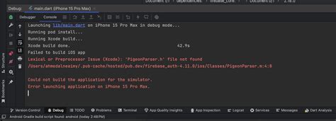 Lexical or preprocessor issue xcode 11. yaml file and then running flutter pub get. FLTFireb...