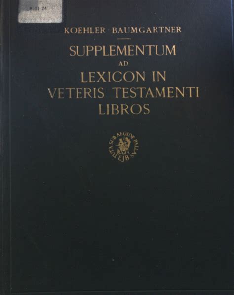 Lexicon in veteris testamenti libros : supplementum. - Psilocybin mushroom horticulture indoor growers guide.