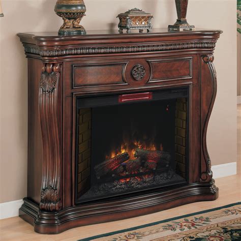 Lexington electric. ClassicFlame Lexington Infrared 33" Electric Fireplace Mantel in Empire Cherry is destined to become the centerpiece of any living space in the home. The mantel features an Empire Cherry finish with a stunning rosette medallion on the center panel framed by bookmatched veneers. The corner posts are fashioned from solid … 