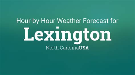 Lexington nc weather hourly. Mostly cloudy, with a low around 41. Tuesday: A chance of showers. Mostly cloudy, with a high near 55. Tuesday Night: Mostly cloudy, with a low around 42. Wednesday: Partly sunny, with a high near 58. view Yesterday's Weather. Lexington, Blue Grass Airport. Lat: 38.05 Lon: -84.6 Elev: 981. 
