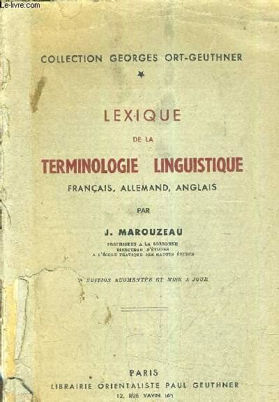Lexique de la terminologie linguistique, français, allemand, anglais. - 1, 2 , 3 com a turma da mônica.