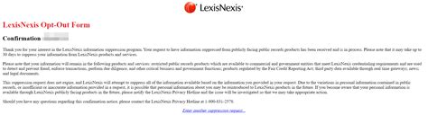 Lexisnexis Opt out & Removal - Reputation Defenders