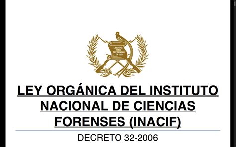 Ley orgánica del instituto nacional de ciencias forenses de guatemala y su reglamento acuerdo no. - Toyota corolla 1995 manual de servicio y reparación.
