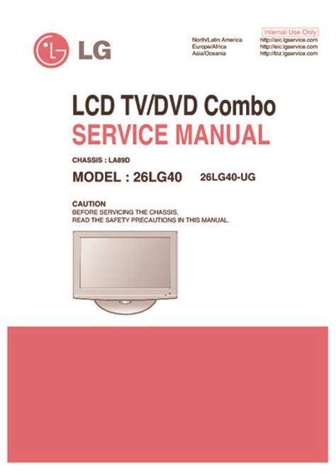 Lg 26lg40 26lg40 ug lcd tv dvd combo service manual. - 2001 mitsubishi montero sport repair service manual.