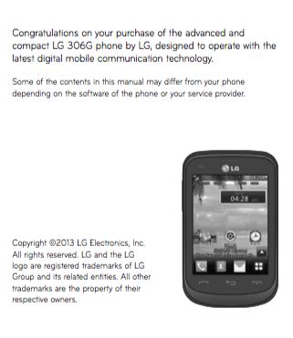 Lg 306g security code.  View and Download LG 306G instruction manual online...