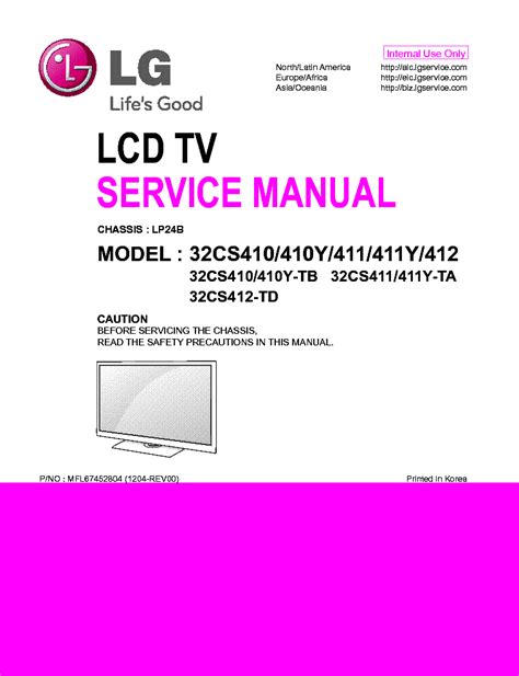 Lg 32cs412 td lcd tv service manual. - Lettere instruttive intorno alla tavola di cebete.