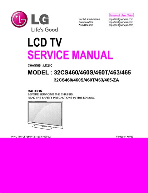 Lg 32cs460 za service manual and repair guide. - 1998 yamaha outboard service repair manual download 98.
