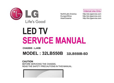 Lg 32lb550b 32lb550b sd led tv service handbuch. - 2010 chevy express cargo van manual.