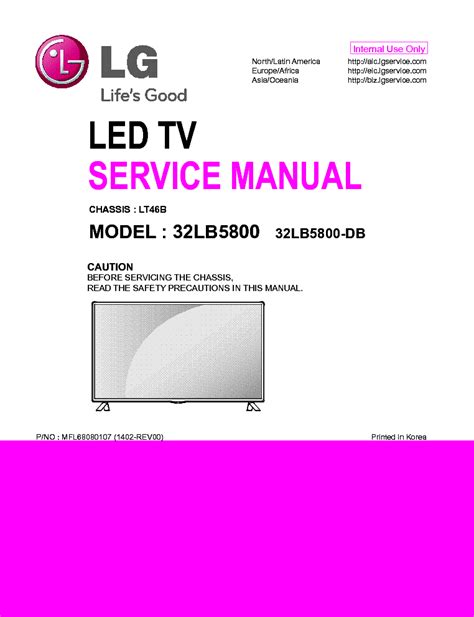 Lg 32lb5800 32lb5800 db led tv service manual. - Proyecto de constitución para la república peruana..