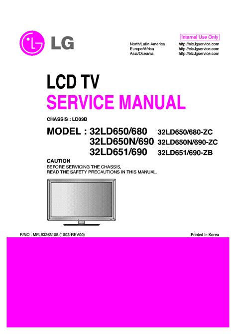 Lg 32ld650 32ld650 da lcd tv service manual. - Fisica general - experimentos sencillos 4 edicion.