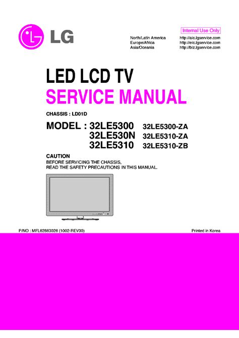 Lg 32le5300 32le5300 za led tv service manual. - Vw polo 2003 haynes repair manual.