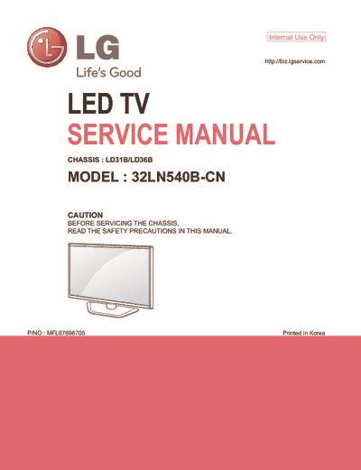 Lg 32ln540b za service manual and repair guide. - Kenmore freezer model number 970 manual.