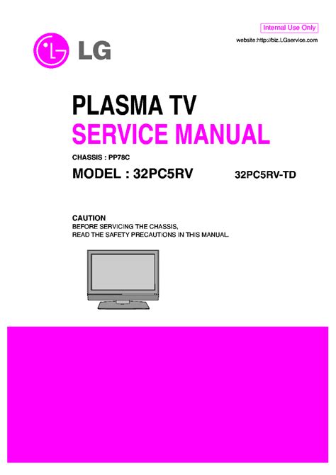 Lg 32pc5rv 32pc5rv ug plasma tv service manual. - Design of reinforced concrete 8th edition solution manual.