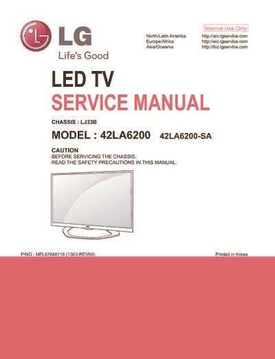 Lg 42la6200 ua service manual and repair guide. - Blue bird sss 1998 sevice manual.