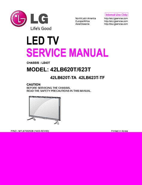 Lg 42lb620t ta 42lb623t tf led tv service manual. - Manuale di risoluzione dei problemi e manutenzione per qsb cummins.