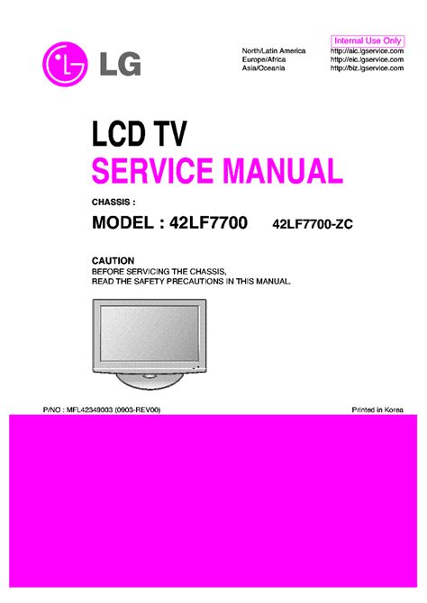 Lg 42lf7700 42lf7700 zc lcd tv service manual. - Download the royal ambassadors manual for 240 320.