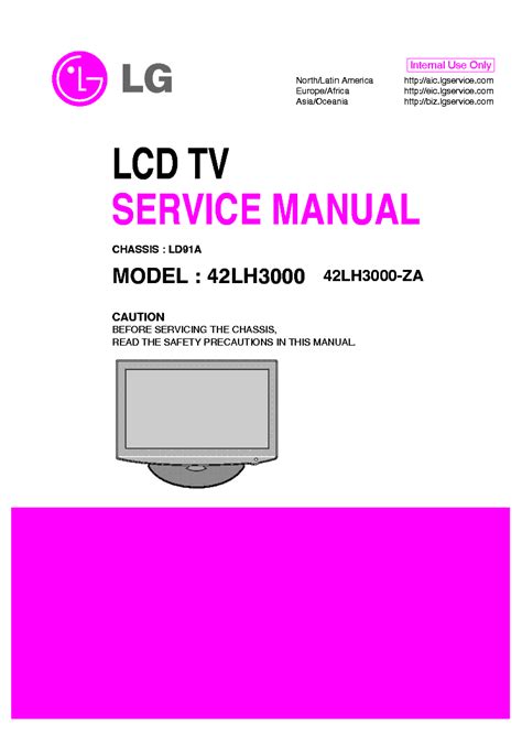 Lg 42lh3000 42lh3000 za lcd tv service manual. - Financial risk management a practitioners guide to managing market and credit risk 2nd edition.