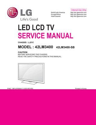 Lg 42lm3400 42lm3400 db led lcd tv service manual. - Saavedra fajardo y la política del barroco.