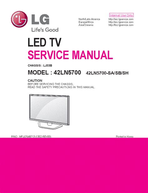 Lg 42ln5700 sh service manual and repair guide. - Manual de anestesia clinica spanish edition.