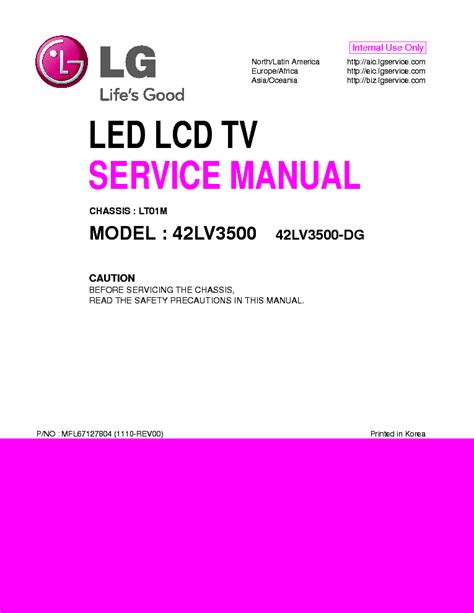 Lg 42lv3500 42lv355 42lv3550 guida alla riparazione manuale di servizio. - Komatsu service gd825a 2 series shop manual motor grader workshop repair book.