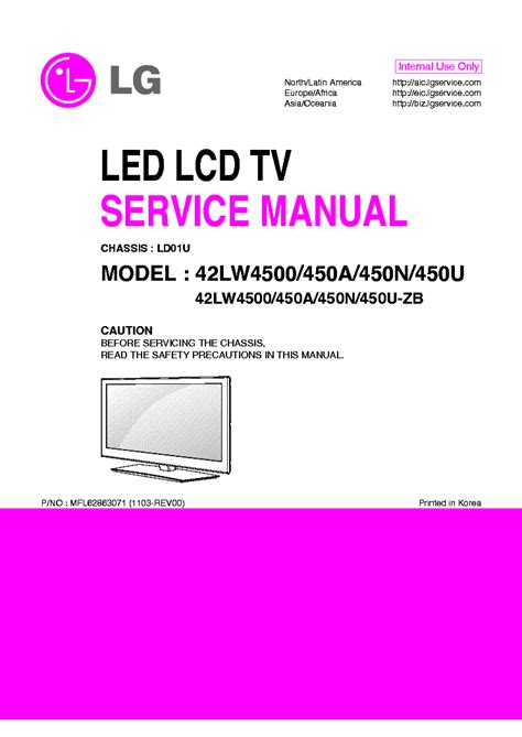Lg 42lw4500 series zb led tv service manual repair guide. - International guidance manual for the management of toxic cyanobacteria.