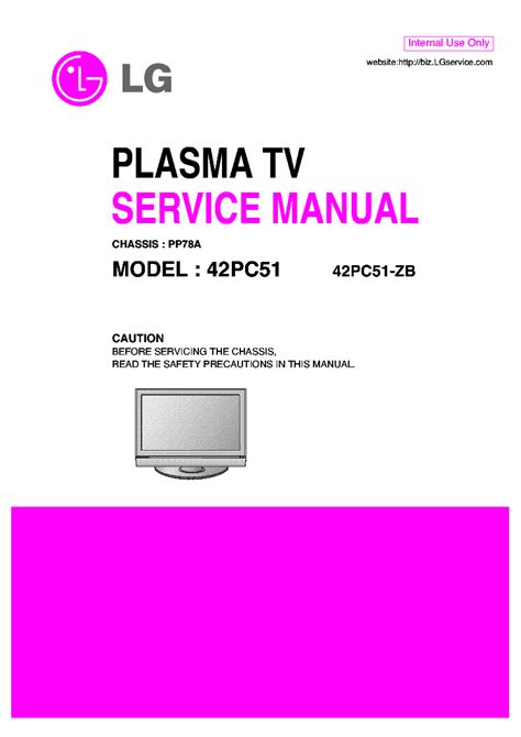 Lg 42pc51 plasma tv service manual repair guide. - Vincent van gogh. ein leben in leidenschaft..