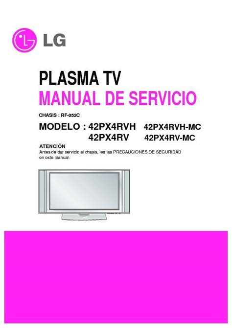 Lg 42px4rvh 42px4rvh mc plasma tv service manual spanish. - Jcb micro micro plus 8008 8010 bagger service reparatur werkstatt handbuch instant.