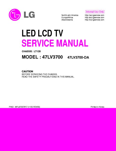 Lg 47lv3700 da service manual repair guide. - Manual de solución de contabilidad internacional choi.