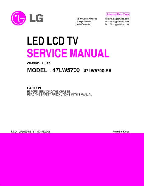 Lg 47lw5700 sa service manual repair guide. - Manual de mantenimiento del motor de turbina allison 250 c18.