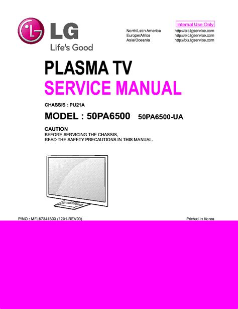 Lg 50pa6500 50pa6500 ua plasma tv service manual. - Guía para el manejo y liderazgo de enfermería por ann marriner tomey.