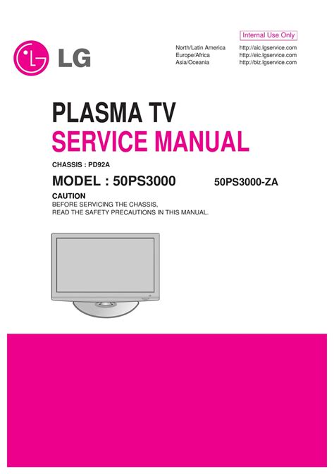 Lg 50ps3000 50ps3000 za plasma tv service manual. - Nissan stanza altima full service repair manual 1995.