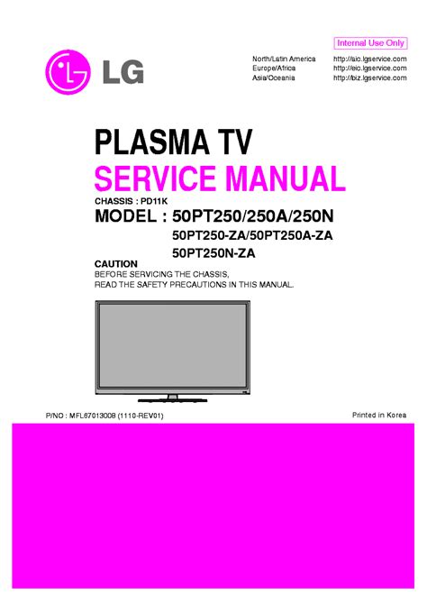 Lg 50pt250 50pt250 ta plasma tv service manual. - L' esclave vieil homme et le molosse.