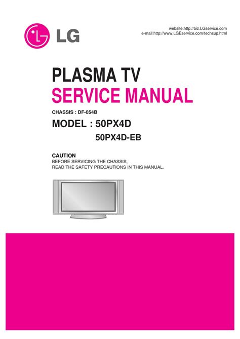 Lg 50px4d 50px4d eb plasma tv service manual. - Das verschwinden des schattens in der sonne.